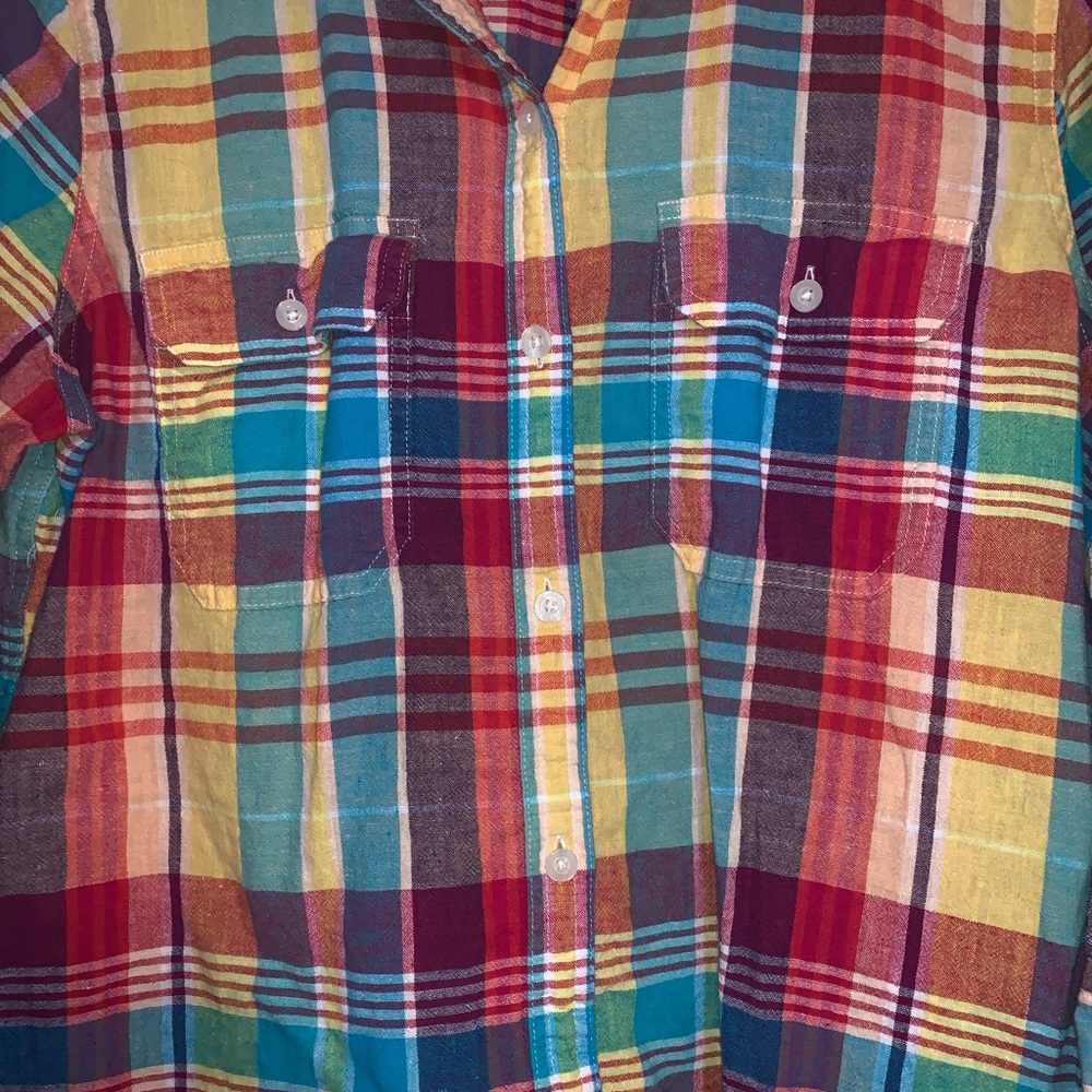 Chaps Multicolored buttoned blouse - Picture 2 of 5